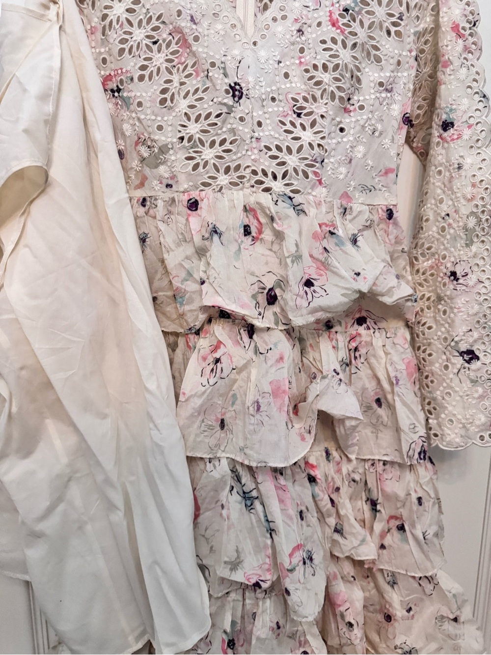 Zimmerman Romantic Ivory Lace Tiered Ruffle Maxi Dress size 2 - Picture 9 of 16